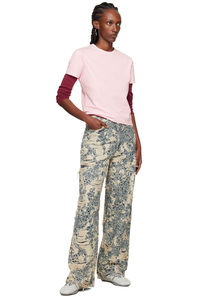 Stretch organic cotton jersey T-shirt.

· Rib-knit crewneck
· Embroidered logo patch at chest

Supplier color: Blossom pink