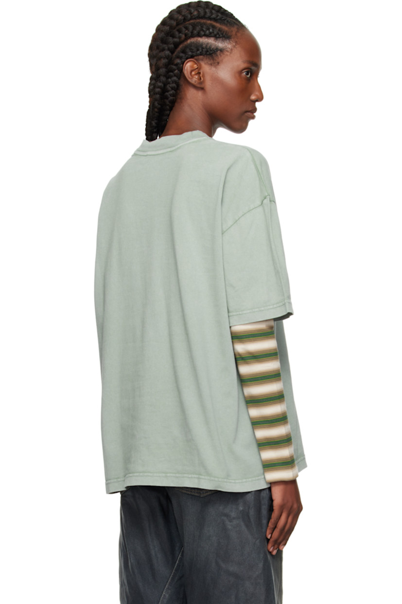 Organic cotton jersey T-shirt.

· Rib-knit crewneck
· Logo printed at chest
· Dropped shoulders

Supplier color: Mint green