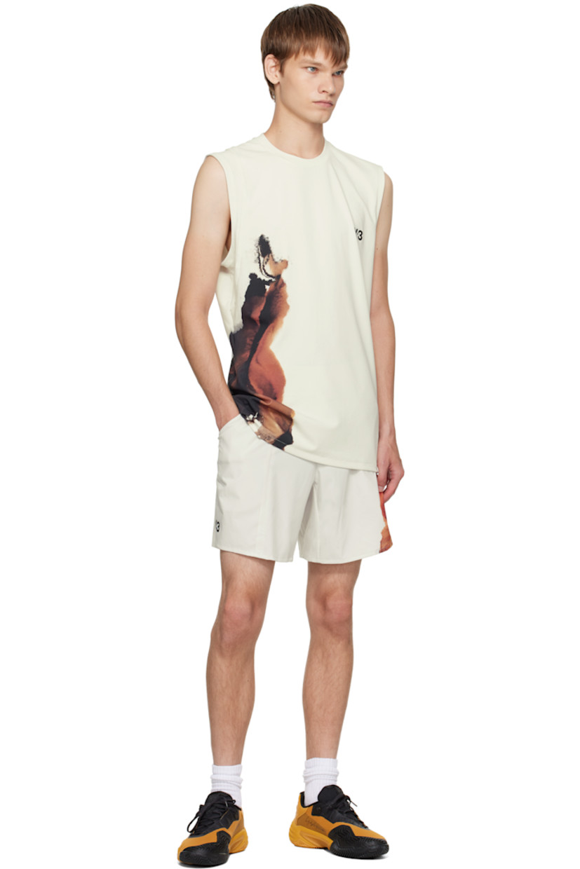 Stretch cotton-blend jersey shorts. Includes removable stretch recycled jersey compression shorts. 

· Concealed drawstring at elasticized waistband 
· Two-pocket styling
· Offset exposed seam at front 
· Bonded logo at front hem 
· Graphic printed at outseam 
· Vented outseams
· Bonded text at back waist

Part of the US Open capsule.

Supplier color: Orbit grey