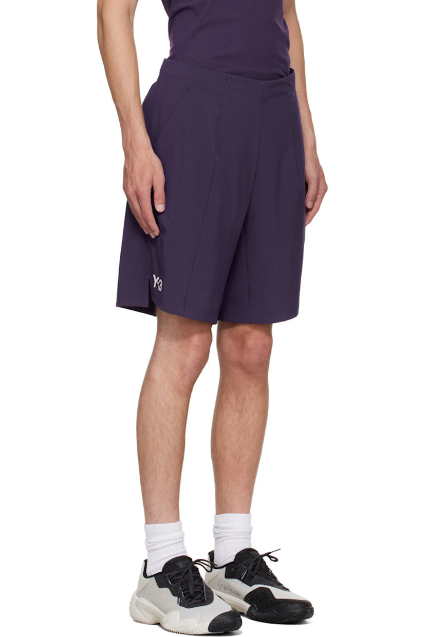 Stretch recycled jersey shorts.

· Concealed drawstring at elasticized waistband
· Two-pocket styling 
· Darts and exposed offset seam at front 
· Bonded logo patch at leg 
· Vented side seams 
· Bonded text at back waist 

Part of the US Open capsule.

Supplier color: Aurora plum