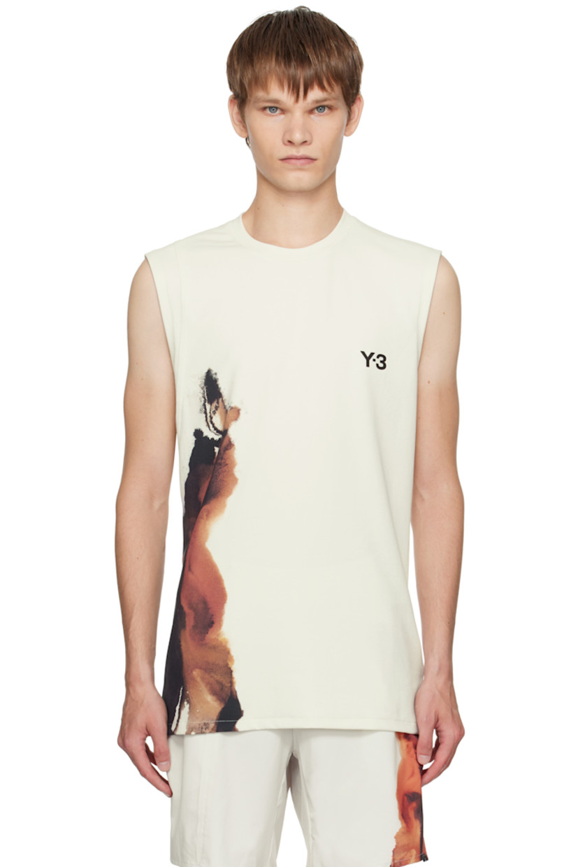 Stretch recycled polyester- and cotton-blend jersey tank top. 

· Round neck
· Bonded logo and offset exposed seam at chest
· Graphic printed at side seam
· Bonded text at back hem 

Part of the US Open capsule.

Supplier color: Orbit grey