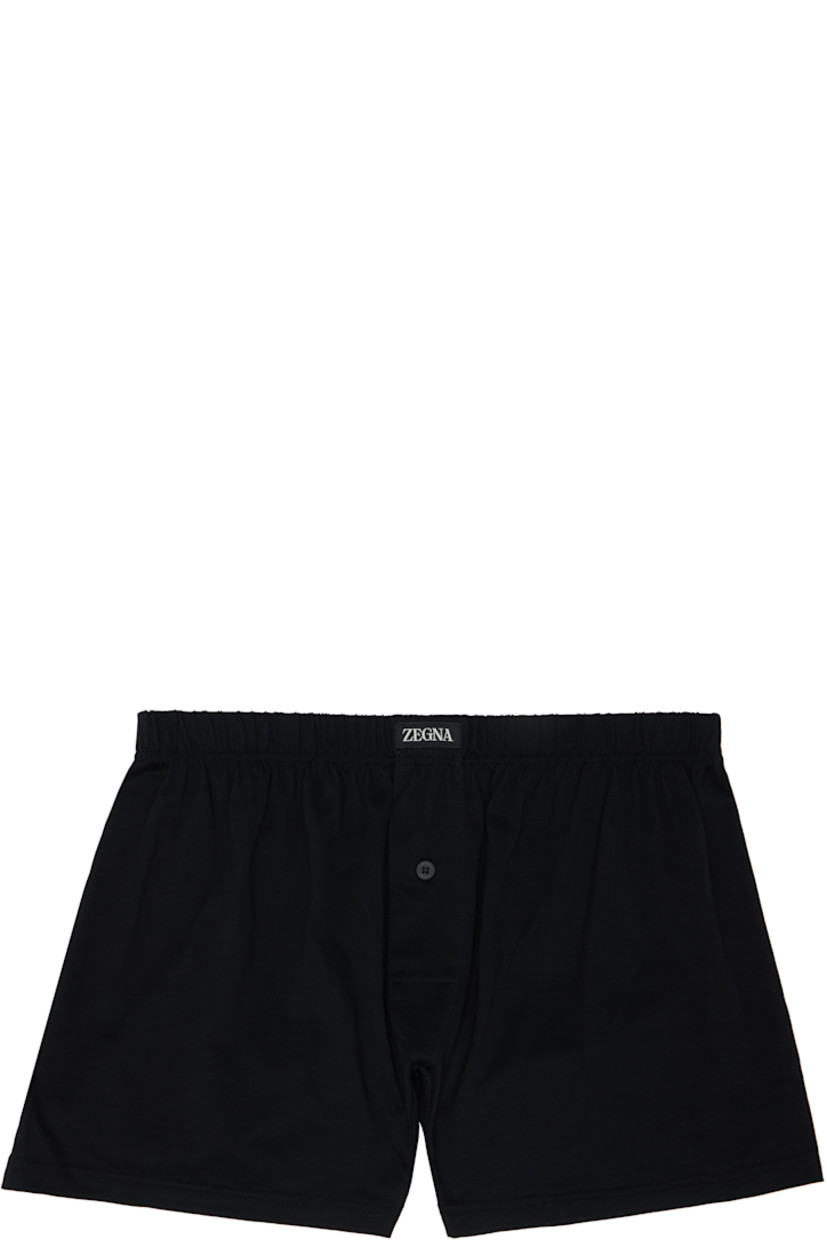 Cotton jersey boxers.

· Logo patch at elasticized waistband
· Button-fly

Supplier color: Black