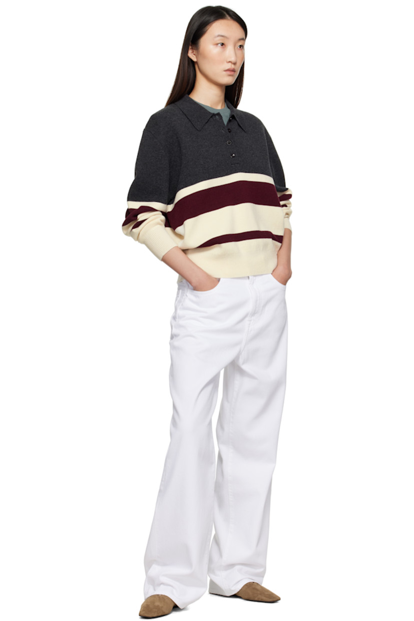 Non-stretch denim jeans.

· Wide-leg
· Low-rise
· Belt loops
· Five-pocket styling
· Zip fly

Supplier color: Optic white