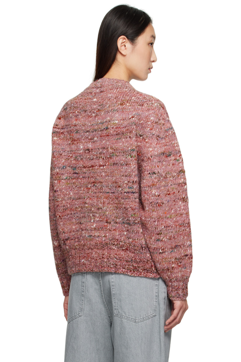 Brushed knit wool- and alpaca-blend sweater.

· Rib-knit crewneck, hem, and cuffs
· Dropped shoulders

Supplier color: Framboise