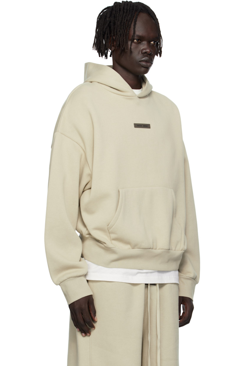 Cotton-blend fleece hoodie.

· Rubber logo patch at hood and chest
· Kangaroo pocket
· Rib-knit hem and cuffs
· Dropped shoulders
· Logo bonded at back

Supplier color: Abbey stone