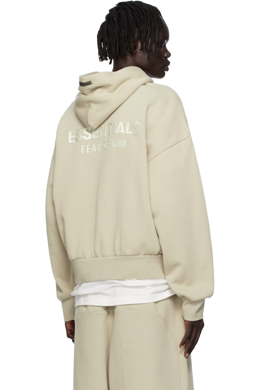 Cotton-blend fleece hoodie.

· Rubber logo patch at hood and chest
· Kangaroo pocket
· Rib-knit hem and cuffs
· Dropped shoulders
· Logo bonded at back

Supplier color: Abbey stone