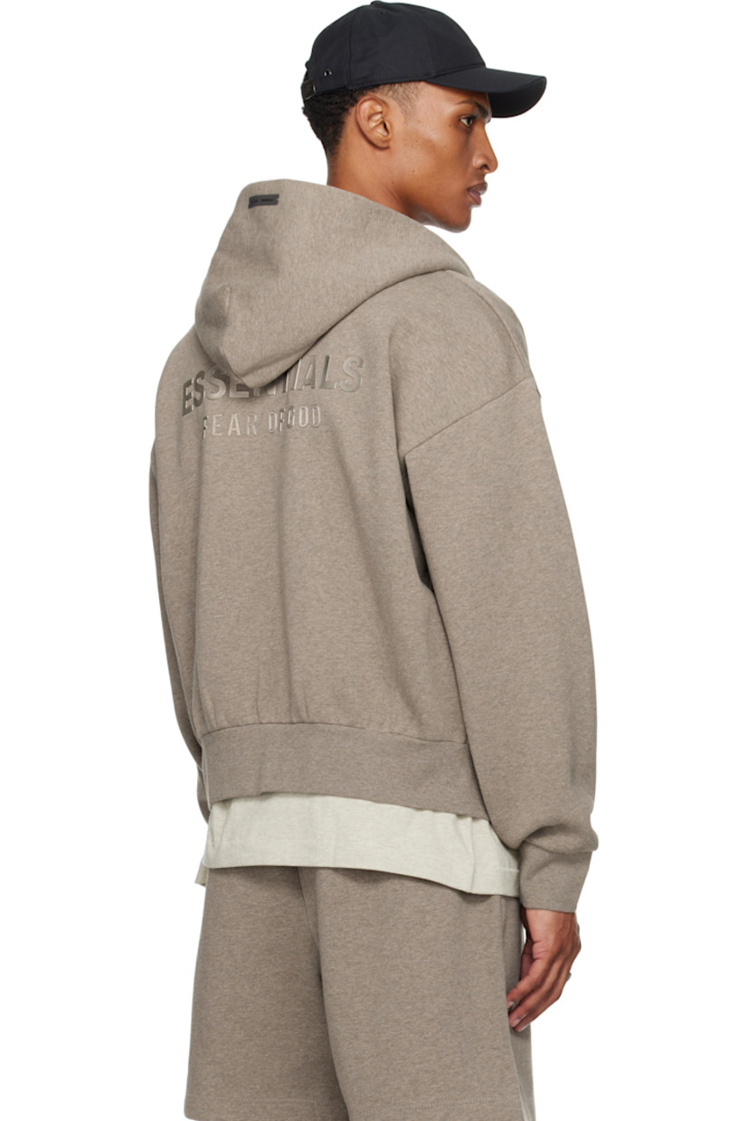 Cotton-blend fleece hoodie

· Logo patch at hood and cuff
· Two-way zip closure
· Patch pockets
· Rib-knit hem and cuffs
· Dropped shoulders
· Reflective logo bonded at back

Supplier color: Homestead heather