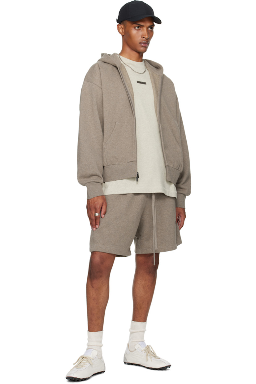 Cotton-blend fleece hoodie

· Logo patch at hood and cuff
· Two-way zip closure
· Patch pockets
· Rib-knit hem and cuffs
· Dropped shoulders
· Reflective logo bonded at back

Supplier color: Homestead heather