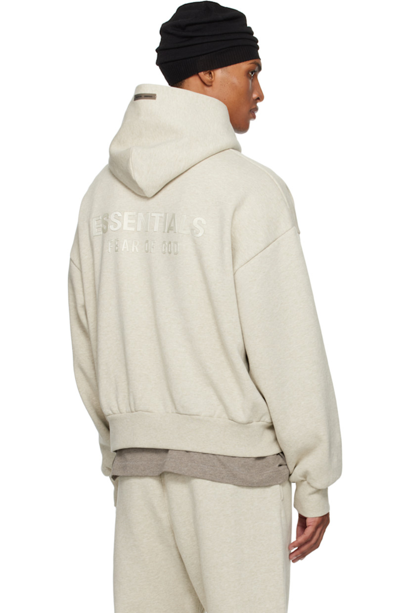 Cotton-blend fleece hoodie.

· Logo patch at hood and chest
· Kangaroo pocket
· Rib-knit hem and cuffs
· Dropped shoulders
· Reflective logo bonded at back

Supplier color: Heather stone