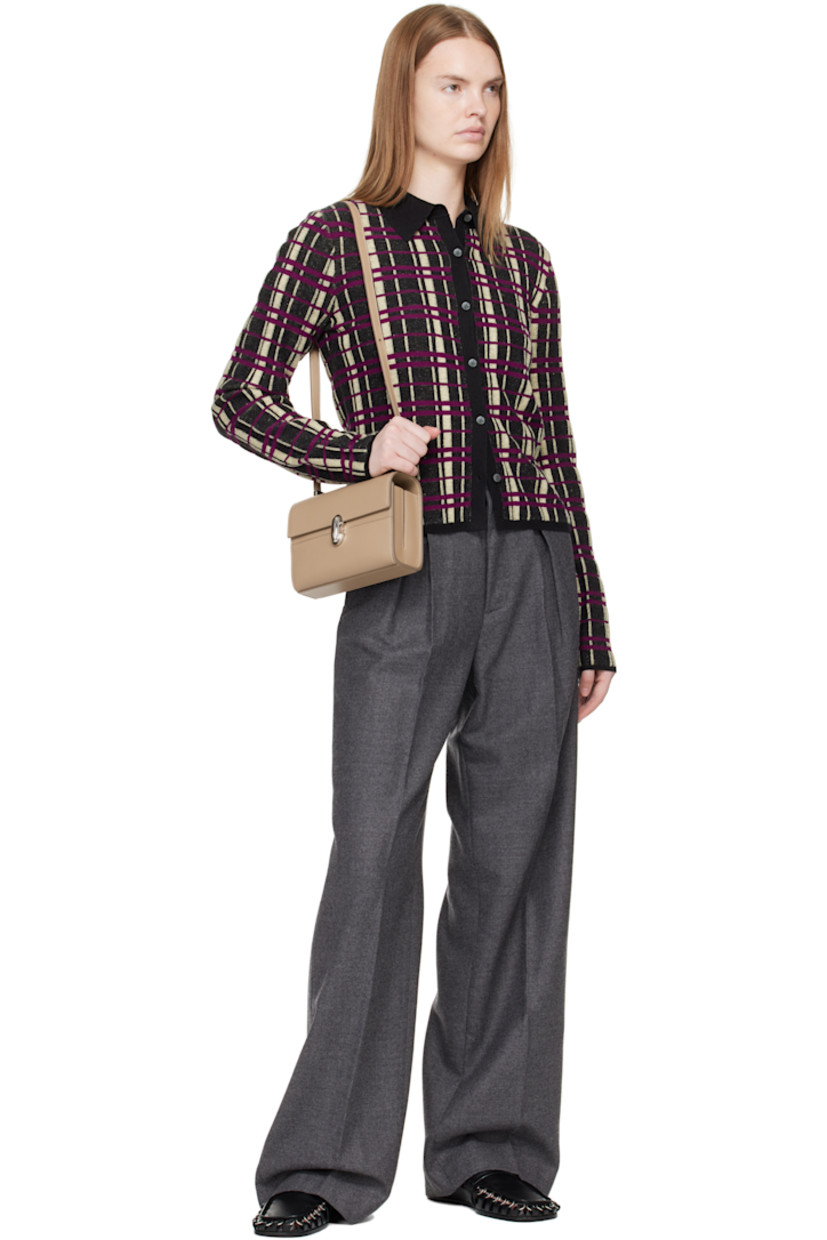 Rigid buffed calfskin shoulder bag.

· Adjustable crossbody strap
· Shorten to shoulder strap with interior studs
· Foldover flap with turn-lock clasp
· Two-compartment leather interior
· Two patch pockets
· H5.5" x W7.5" x D2.75"

Supplier color: Clay