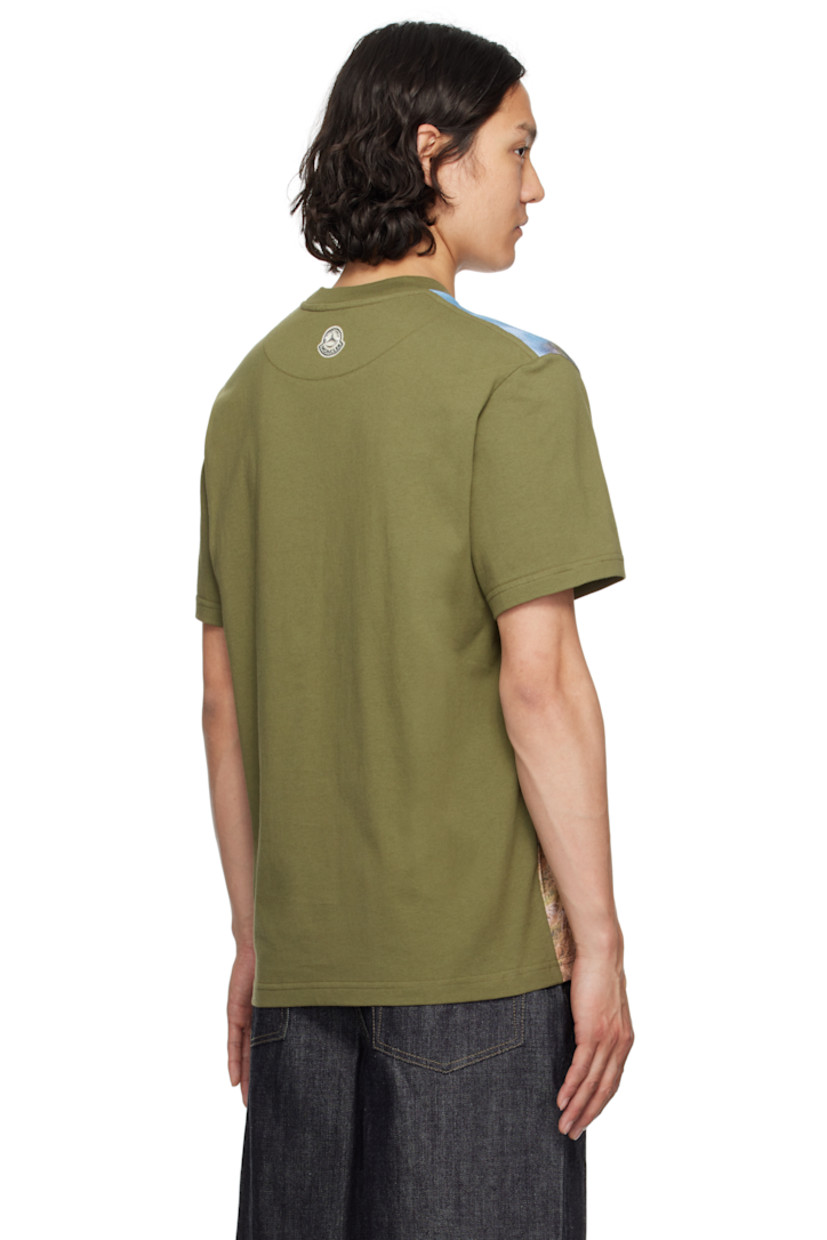 Garment-washed cotton jersey T-shirt. 

· Rib-knit crewneck
· Logo and graphic printed at front
· Felted logo patch with hardware at back collar

Part of the Moncler Genius x Mercedes-Benz by NIGO collaboration. 

Supplier color: Winter moss