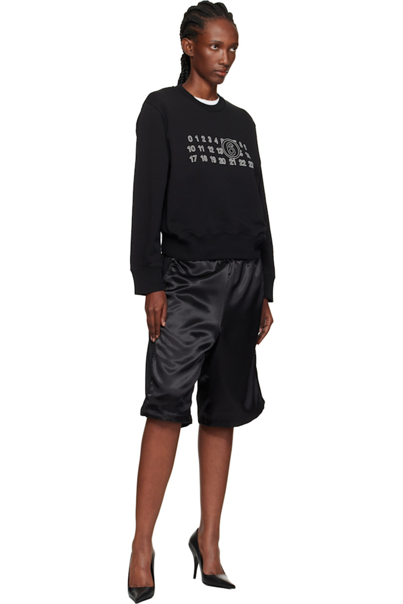 French terry sweatshirt. 

· Rib-knit crewneck, hem, and cuffs
· Logo printed at front 
· White stitching at back collar 

Supplier color: Black
