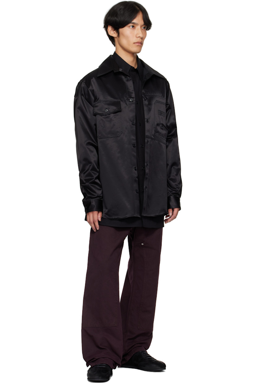 Cotton canvas jeans.

· Belt loops
· Five-pocket styling
· Zip fly 
· Reinforced panel and rivets at legs
· White stitching at back waist
· Logo patch at back pocket 

Supplier color: Dark wine