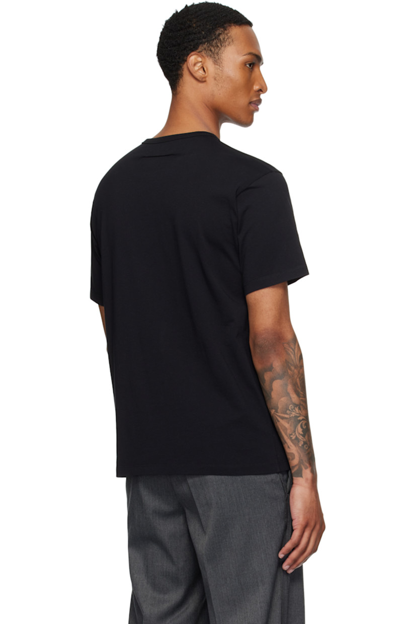 Cotton jersey T-shirt. 

· Rib-knit crewneck
· Logo printed at front 
· White stitching at back collar

Supplier color: Black