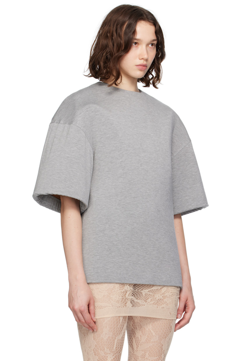 Structured cotton jersey T-shirt. 

· Crewneck
· Detachable foam padding at interior 

Supplier color: Grey