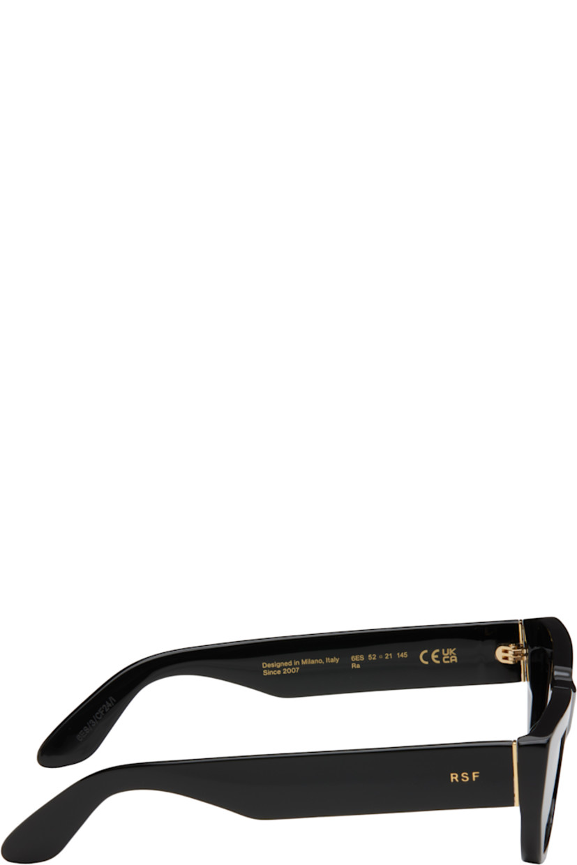 Square acetate-frame sunglasses in black.

· Handcrafted 
· Gray Carl Zeiss lenses
· Integrated nose pads
· Inset logo hardware at temples
· Gold-tone hardware
· Includes pouch
· Size: 52.21 145

Supplier color: Black