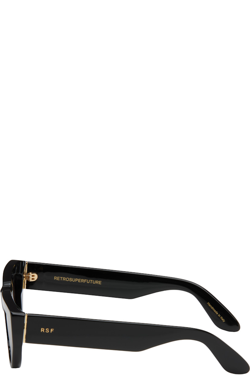 Square acetate-frame sunglasses in black.

· Handcrafted 
· Gray Carl Zeiss lenses
· Integrated nose pads
· Inset logo hardware at temples
· Gold-tone hardware
· Includes pouch
· Size: 52.21 145

Supplier color: Black