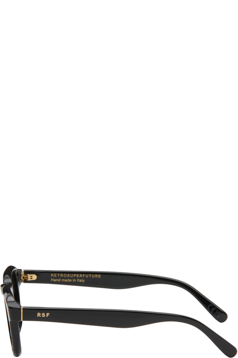 Handcrafted square acetate-frame sunglasses in black.

· Gray lenses
· Keyhole bridge 
· Integrated nose pads
· Inset logo hardware at temples
· Gold-tone hardware
· Includes pouch
· Size: 50.20 145

Supplier color: Black