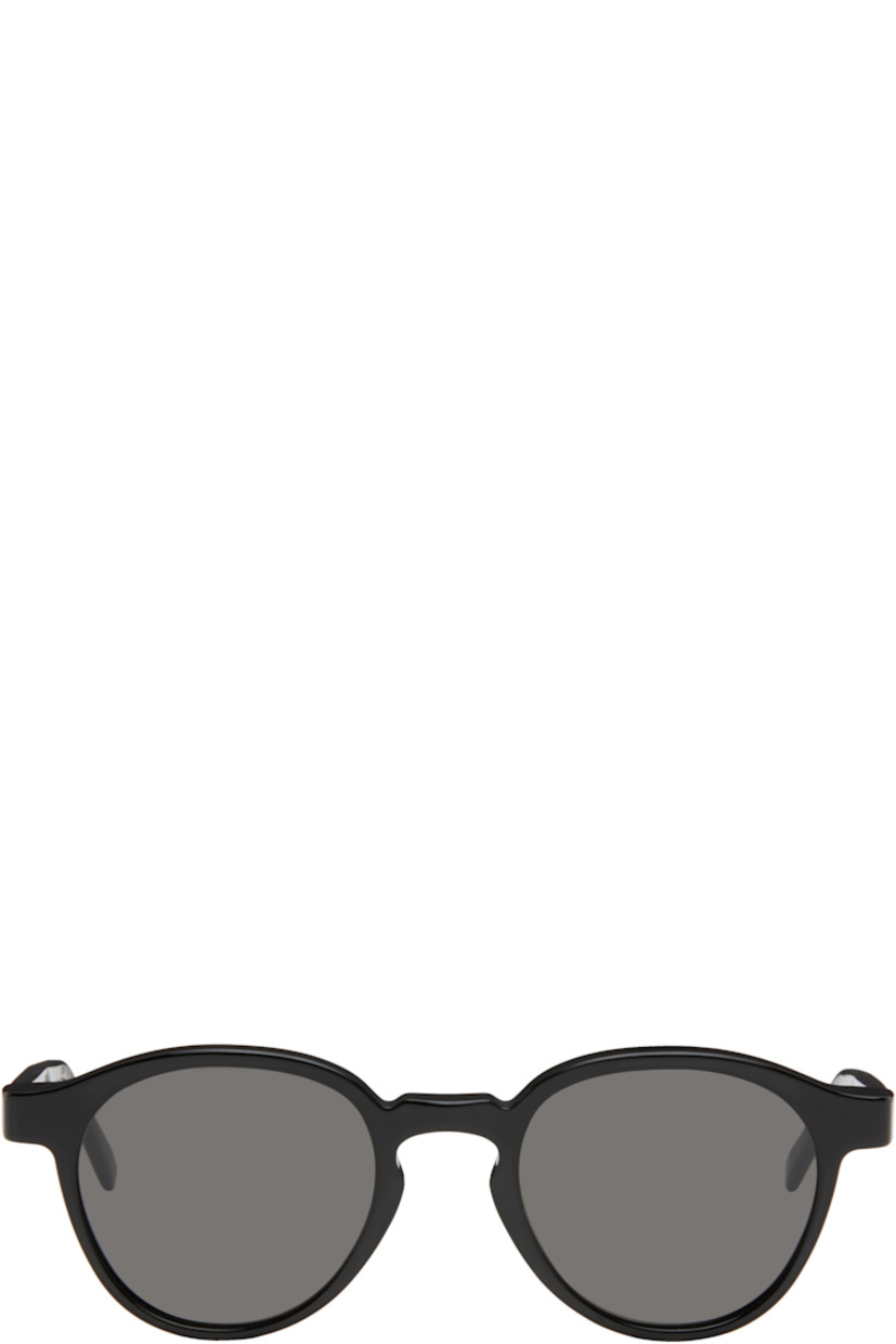 Handcrafted round acetate-frame sunglasses in black.

· Gray lenses
· Keyhole bridge
· Integrated nose pads
· Inset logo hardware at temples 
· Gold-tone hardware 
· Includes case
· Size: 49.22 145

Part of the RETROSUPERFUTURE Andy Warhol capsule collection.

Supplier color: Black