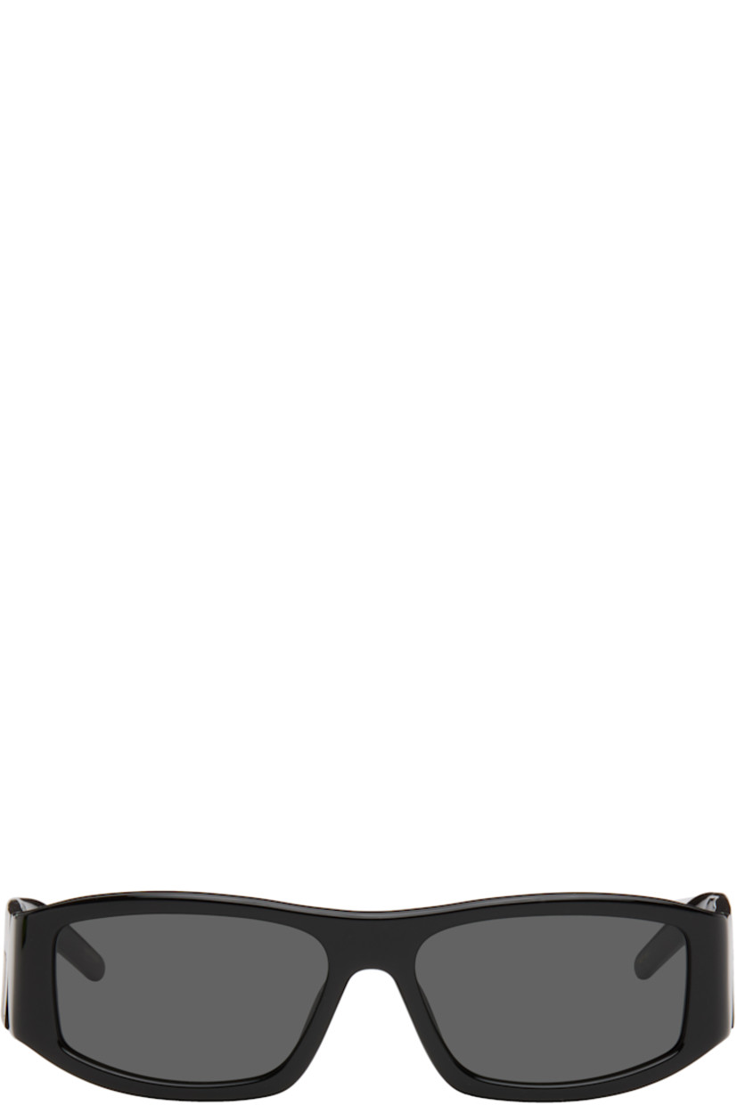 Rectangular acetate-frame sunglasses.

· Gray lenses
· 100% UVA/UVB protection
· Integrated nose pads
· Logo stamp at temples
· Includes case
· Size: 57.16 140

Supplier color: Black