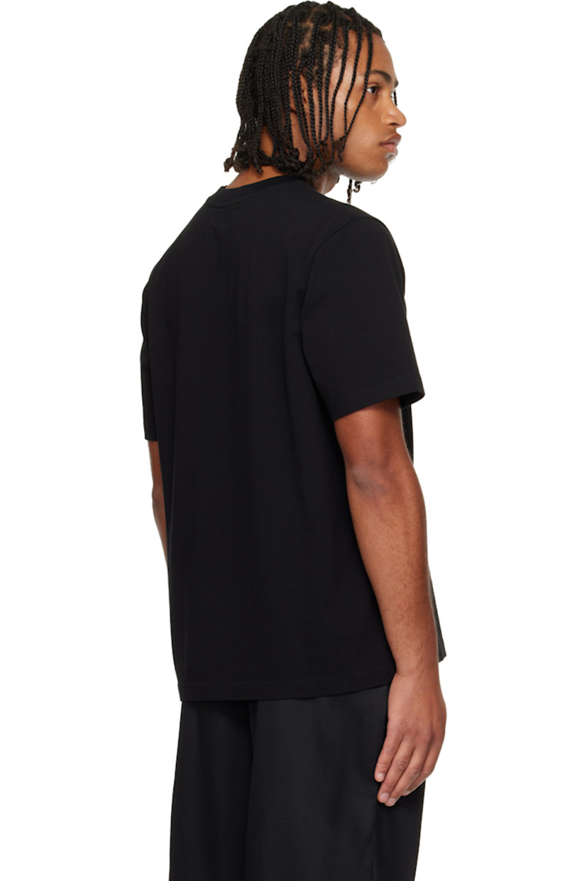 Organic cotton jersey T-shirt. 

· Rib-knit crewneck
· Logo, text, and graphics printed at front 

Supplier color: Black