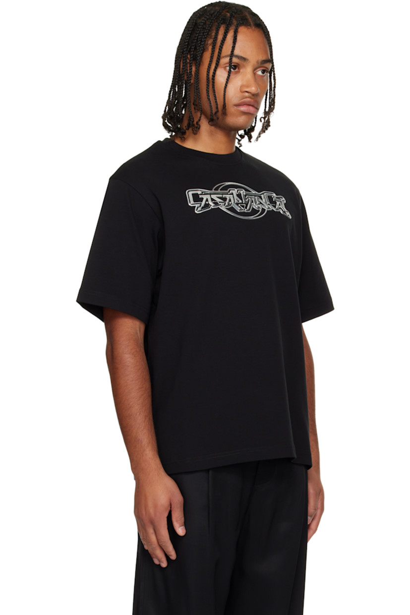 Organic cotton jersey T-shirt. 

· Rib-knit crewneck
· Logo bonded at chest

Supplier color: Black