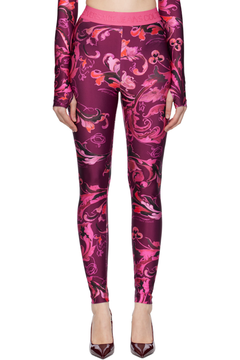 Stretch polyester jersey leggings.

· Barocco pattern printed throughout
· Logo-woven elasticized waistband

Supplier color: Fiorentina