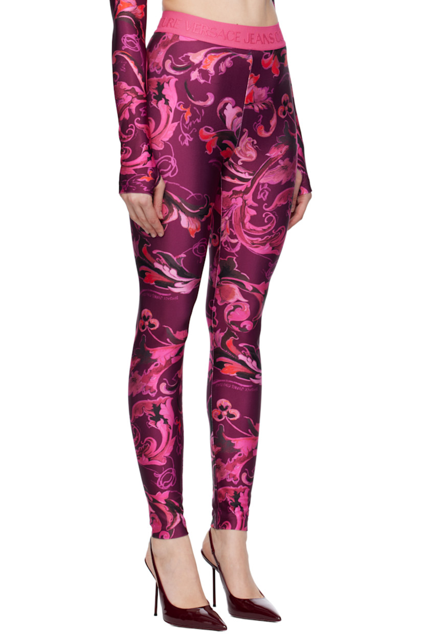 Stretch polyester jersey leggings.

· Barocco pattern printed throughout
· Logo-woven elasticized waistband

Supplier color: Fiorentina