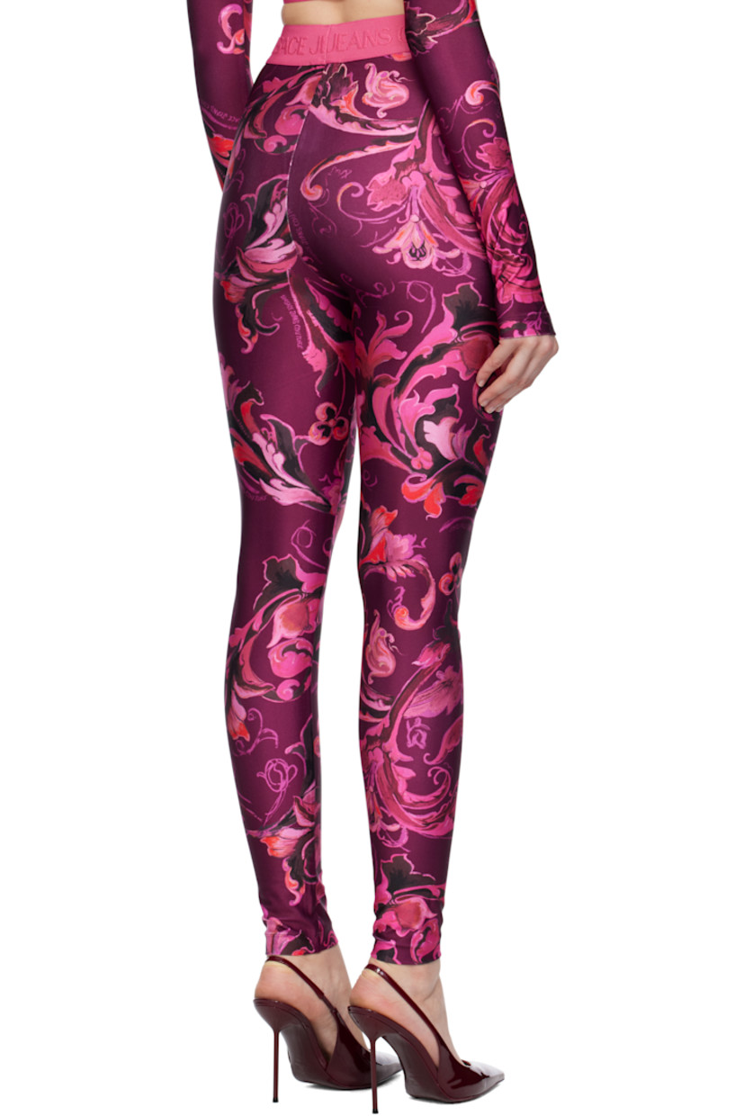 Stretch polyester jersey leggings.

· Barocco pattern printed throughout
· Logo-woven elasticized waistband

Supplier color: Fiorentina