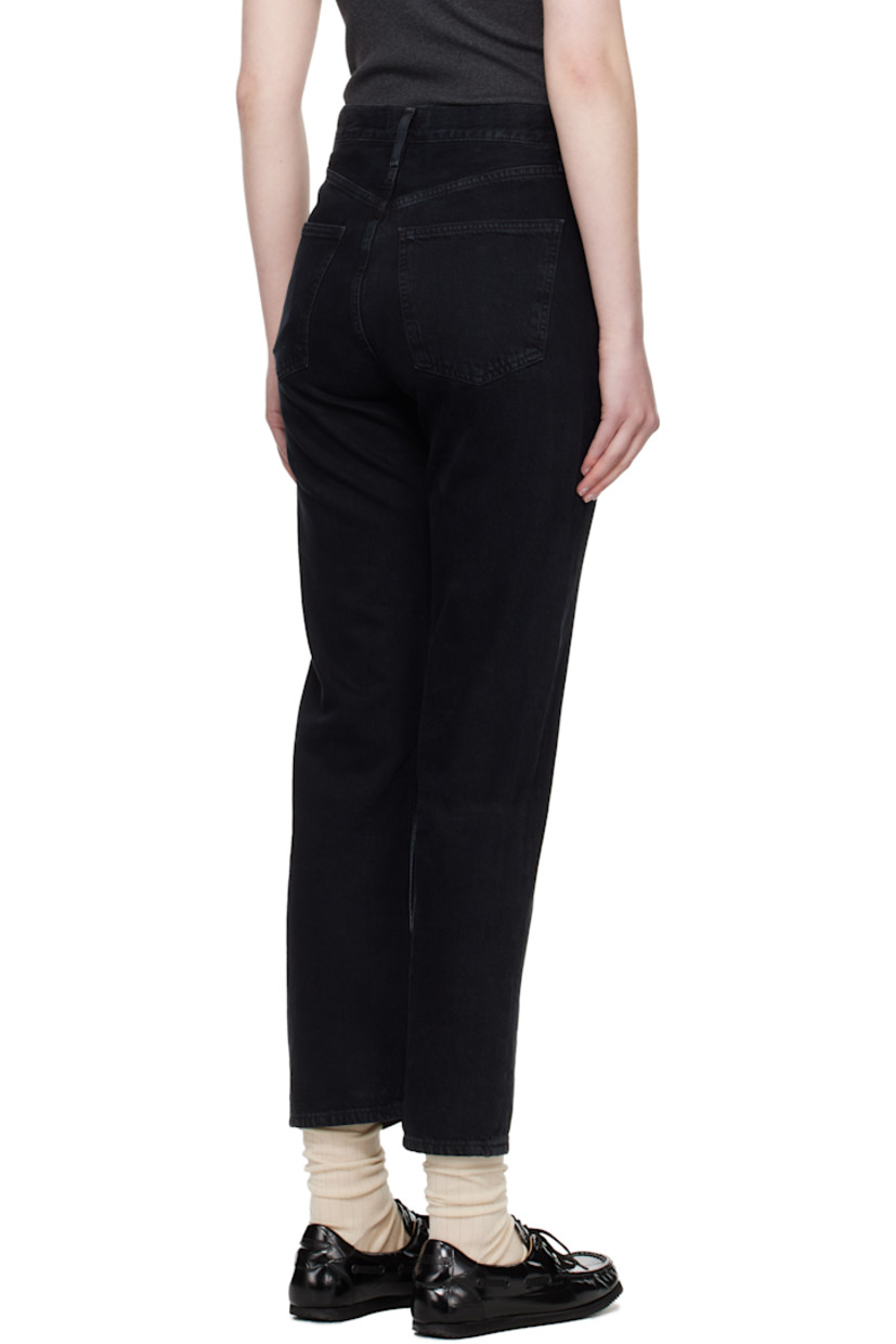 Non-stretch regenerative cotton denim jeans. Fading throughout. 

· Straight-leg 
· High-rise
· Belt loops
· Five-pocket styling
· Button fly
· Logo-engraved silver-tone hardware

Supplier color: Crushed