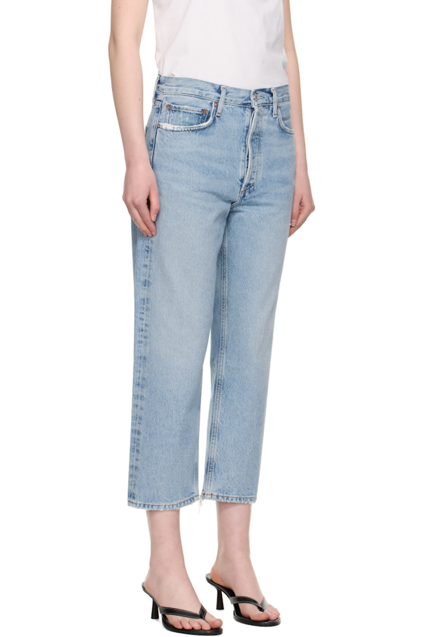 Non-stretch regenerative cotton denim jeans. Fading, whiskering, and subtle distressing throughout.

· The Integrity Grown™-certified 
· Loose-fit and straight-leg 
· Mid-rise 
· Belt loops
· Five-pocket styling
· Button fly 
· Cropped leg
· Logo-engraved silver- and bronze-tone hardware
· Contrast stitching in tan 

Supplier color: Force