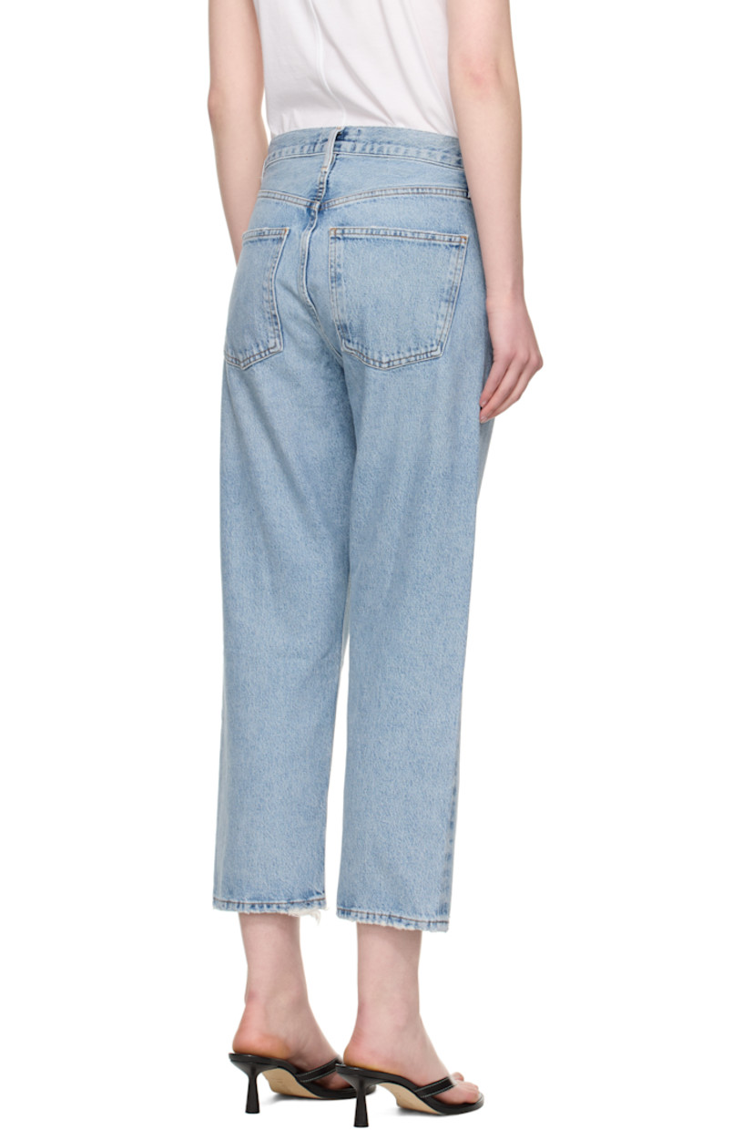 Non-stretch regenerative cotton denim jeans. Fading, whiskering, and subtle distressing throughout.

· The Integrity Grown™-certified 
· Loose-fit and straight-leg 
· Mid-rise 
· Belt loops
· Five-pocket styling
· Button fly 
· Cropped leg
· Logo-engraved silver- and bronze-tone hardware
· Contrast stitching in tan 

Supplier color: Force