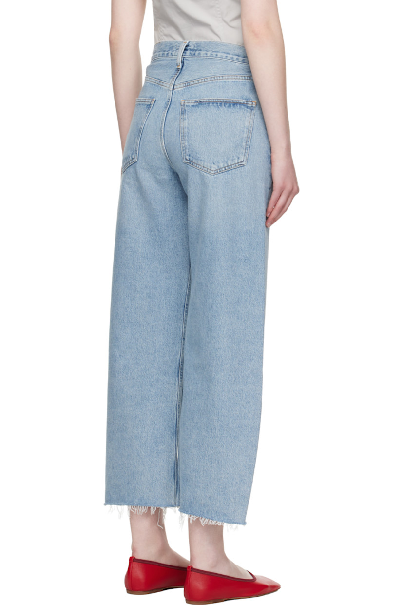 Non-stretch regenerative cotton denim jeans. Fading, whiskering, and subtle distressing throughout.

· Low-rise
· Belt loops
· Five-pocket styling
· Zip fly
· Raw edge at hem
· Logo-engraved silver- and copper-tone hardware
· Contrast stitching in tan

Supplier color: Force