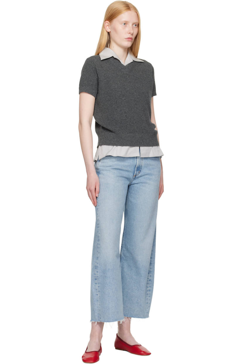Non-stretch regenerative cotton denim jeans. Fading, whiskering, and subtle distressing throughout.

· Low-rise
· Belt loops
· Five-pocket styling
· Zip fly
· Raw edge at hem
· Logo-engraved silver- and copper-tone hardware
· Contrast stitching in tan

Supplier color: Force