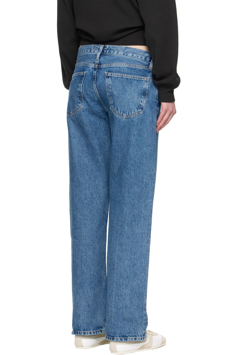 Non-stretch regenerative cotton denim jeans. Fading and whiskering throughout.

· The Integrity Grown™-certified 
· Straight-leg and loose-fit 
· Low-rise 
· Belt loops
· Five-pocket styling
· Button fly 
· Logo-engraved silver- and bronze-tone hardware
· Contrast stitching in tan 

Supplier color: Charge