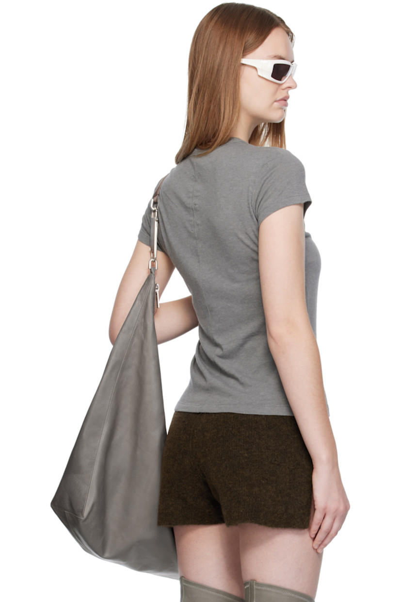 Nylon- and viscose-blend jersey T-shirt.

· Rib-knit crewneck
· Cropped hem
· Offset seam at shoulders
· Central seam at back

Supplier color: Washed indigo