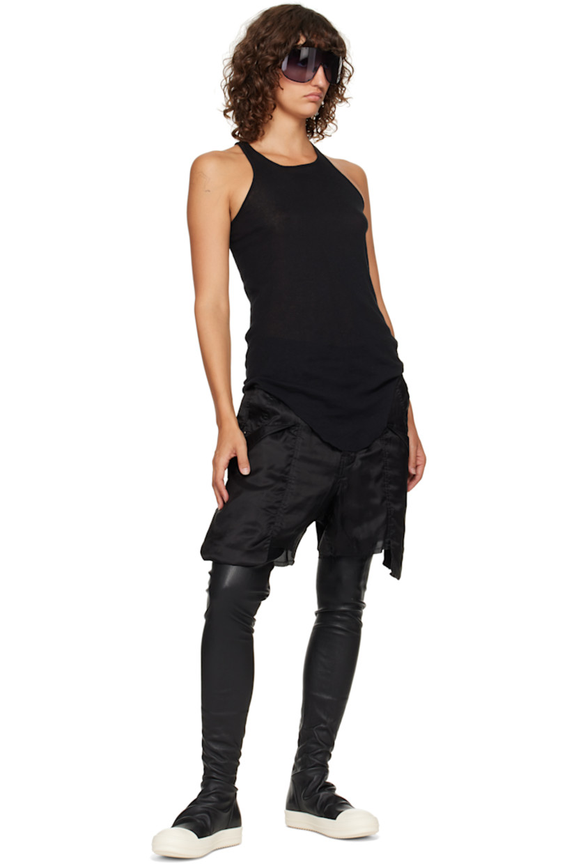 Knee-high stretch grained lambskin sneakers.

· Calfskin cap toe
· Draping at vamp
· Bonded jersey and buffed calfskin lining
· Treaded rubber sole

Supplier color: Black/Milk/Milk