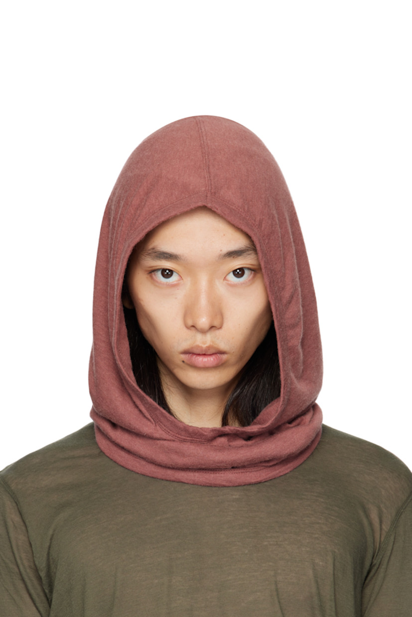 Knit viscose- and angora wool-blend hood. Fully lined.

Supplier color: Dark pink
