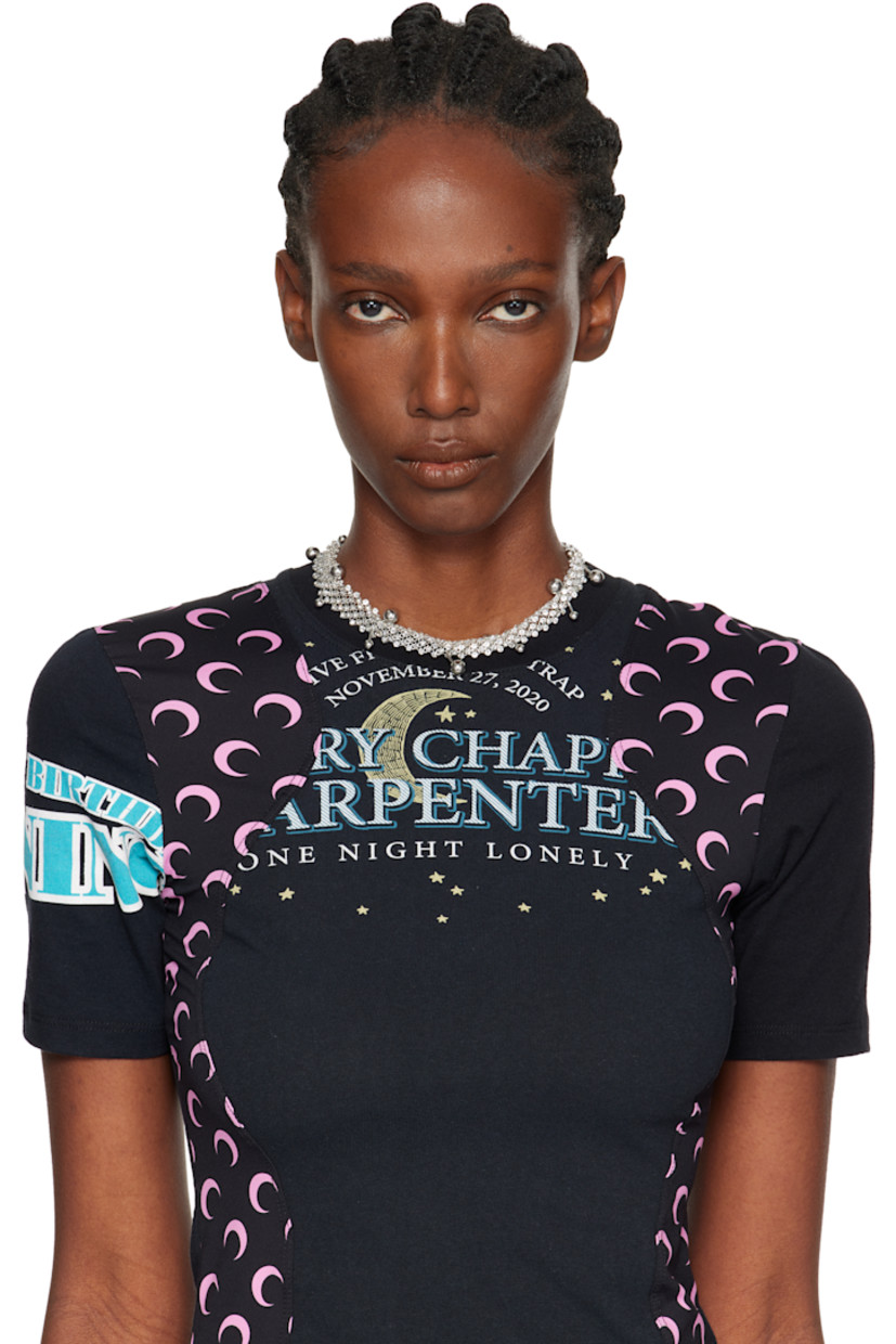 Handcrafted cup chain and cable chain choker in palladium-plated brass.

· Bezel-set crystals and charms throughout
· Logo plaque at adjustable spring-ring fastening
· L14.5"

Supplier color: Palladium