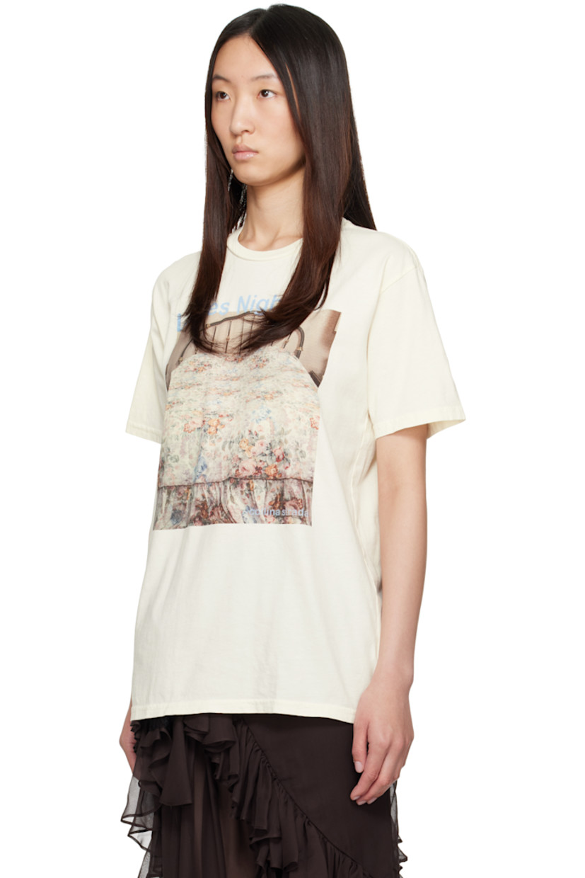 Organic cotton jersey T-shirt.

· Rib-knit crewneck
· Logo, text, and graphic printed at front

Supplier color: Ladies night