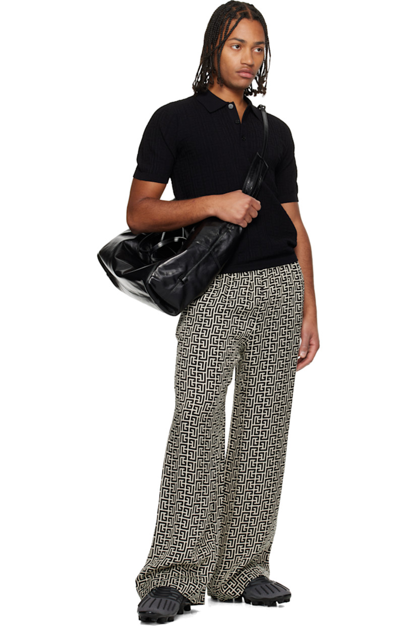 Crinkled polished calfskin tote.

· Twin shoulder straps
· Detachable crossbody strap
· Logo stamp at face
· Two-way zip closure
· Card slot and patch pocket at interior
· Cotton twill lining
· H12" x W25" x D6"

Supplier color: Black