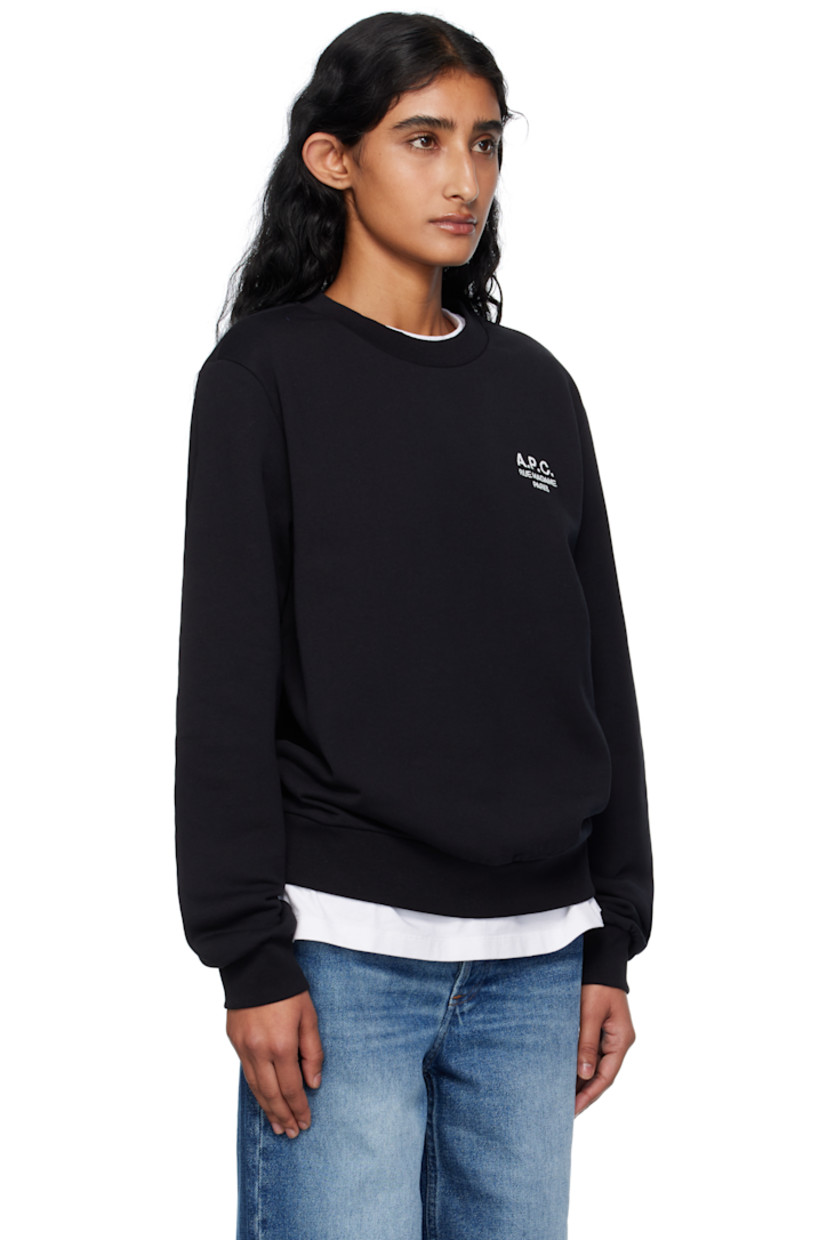 Heavyweight stretch organic cotton fleece sweatshirt.

· GOTS-certified cotton
· Rib-knit crewneck, hem, and cuffs
· Logo embroidered at chest

Supplier color: Black/White
