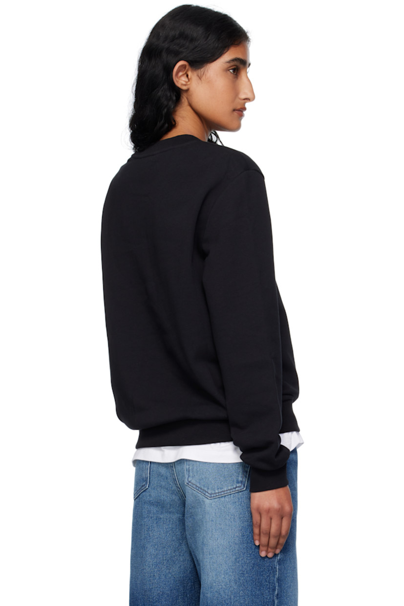 Heavyweight stretch organic cotton fleece sweatshirt.

· GOTS-certified cotton
· Rib-knit crewneck, hem, and cuffs
· Logo embroidered at chest

Supplier color: Black/White