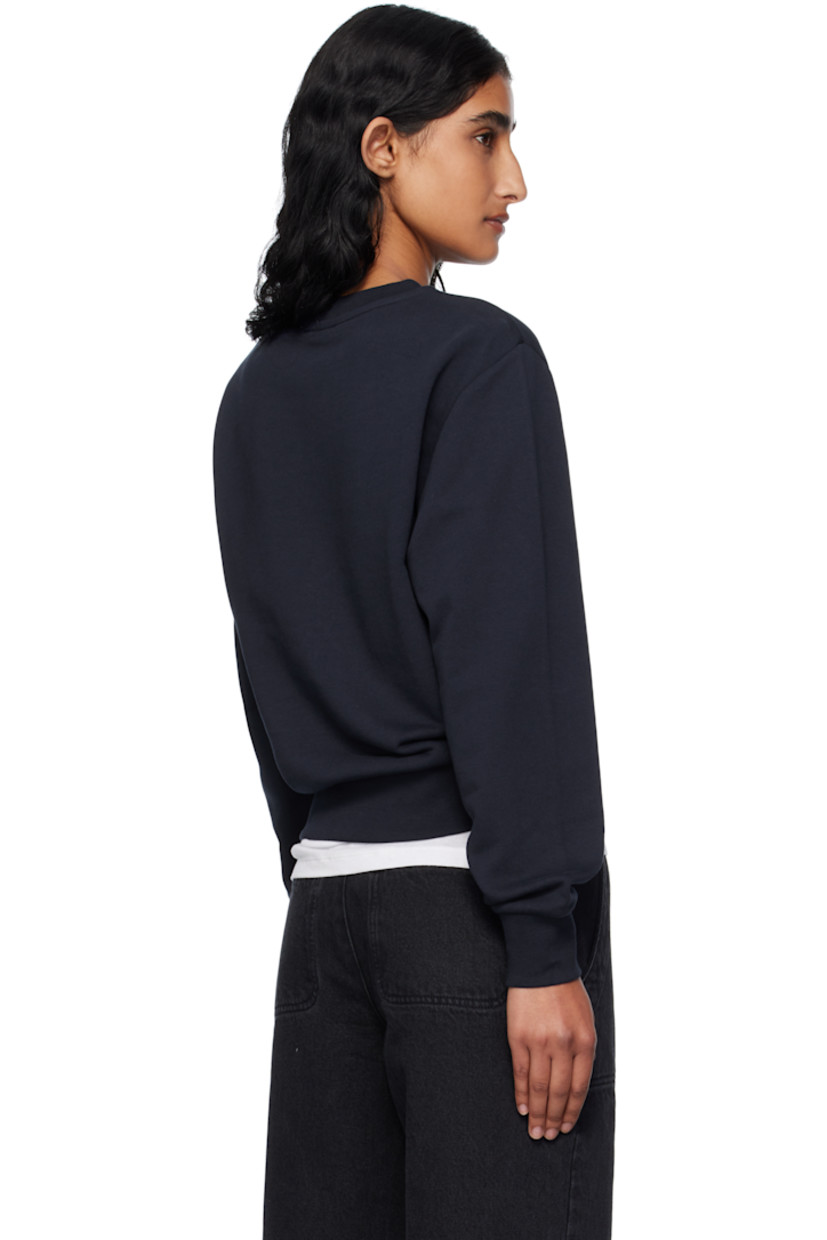 Stretch GOTS-certified organic cotton French terry sweatshirt.

· Rib-knit crewneck, hem, and cuffs
· Logo embroidered at chest

Supplier color: Dark navy/Ecru