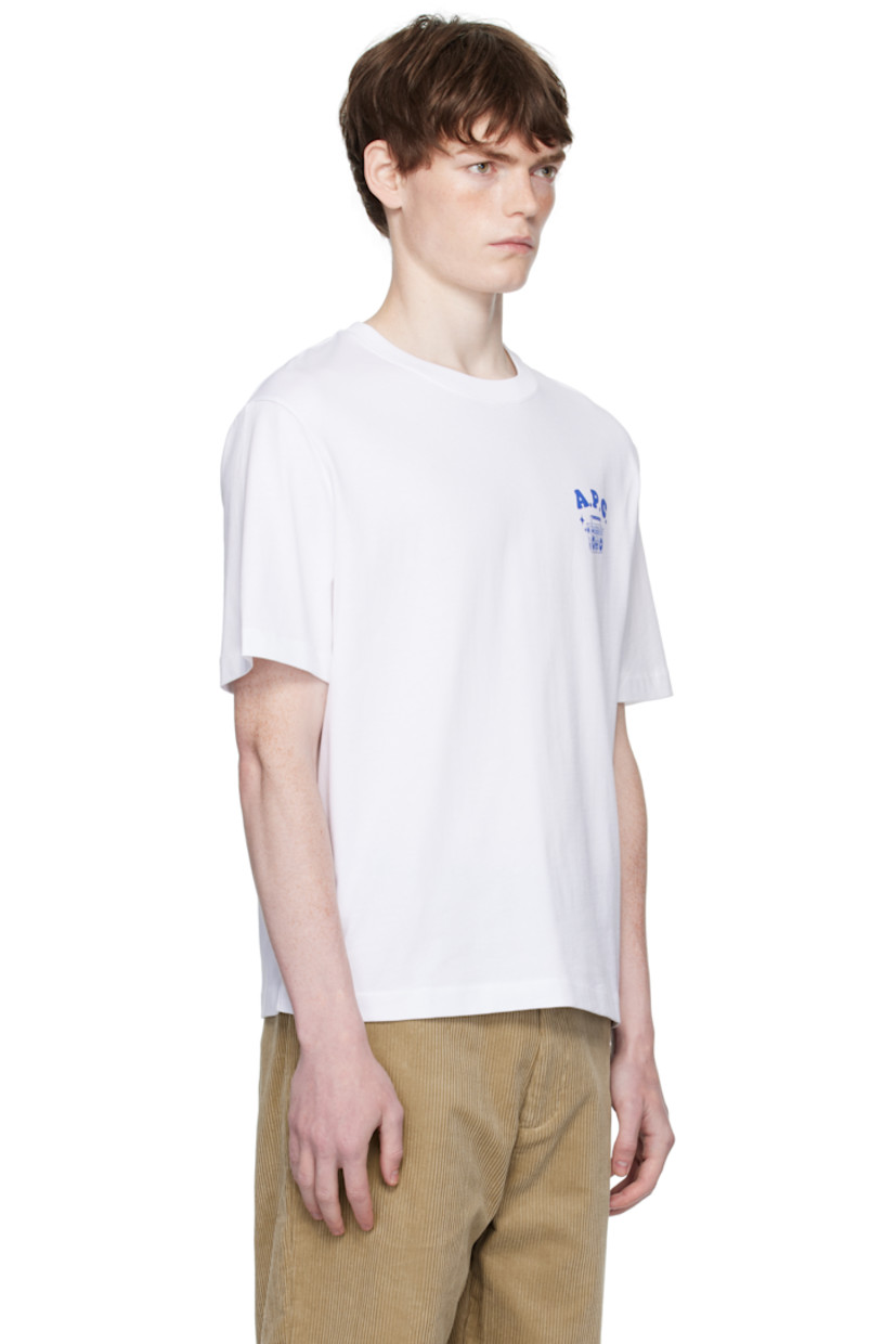 Organic cotton jersey T-shirt.

· GOTS-certified organic cotton
· Oversized
· Rib-knit crewneck
· Logo and graphic printed at chest
· Text and graphic printed at back

Supplier color: White