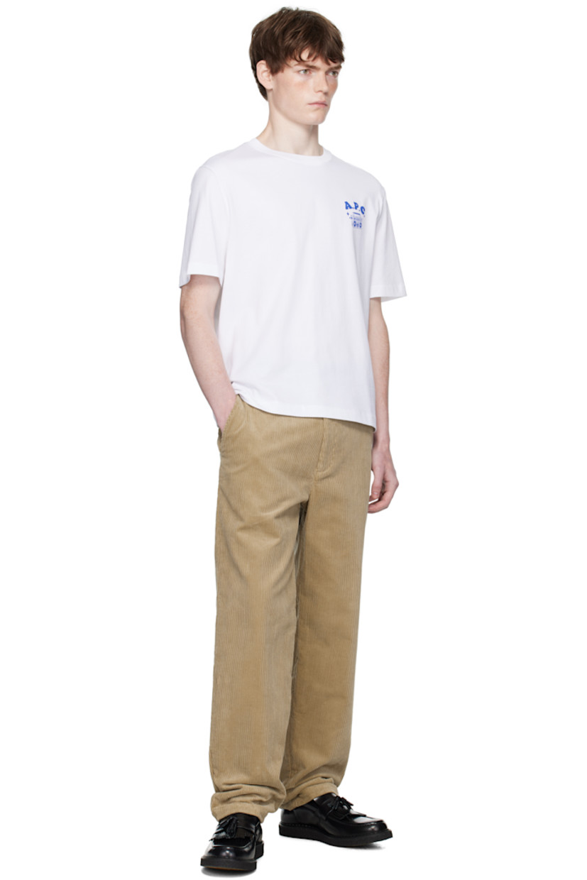 Organic cotton jersey T-shirt.

· GOTS-certified organic cotton
· Oversized
· Rib-knit crewneck
· Logo and graphic printed at chest
· Text and graphic printed at back

Supplier color: White