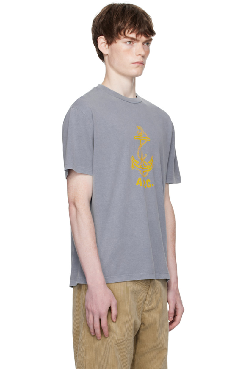 Organic cotton jersey T-shirt.

· Rib-knit crewneck
· Logo graphic printed at front

Supplier color: Blue-gray