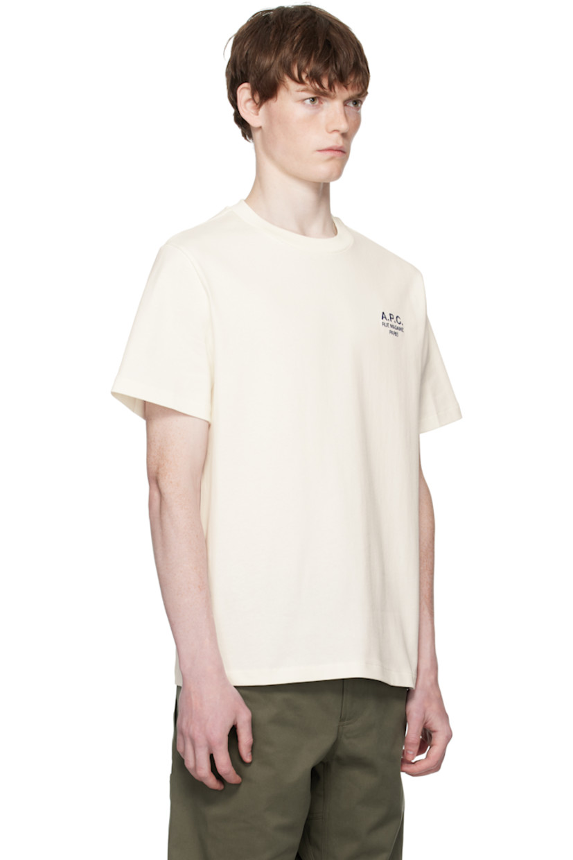 Heavyweight cotton jersey T-shirt.

· GOTS-certified organic cotton
· Rib-knit crewneck
· Logo embroidered at chest

Supplier color: White/Dark Navy
