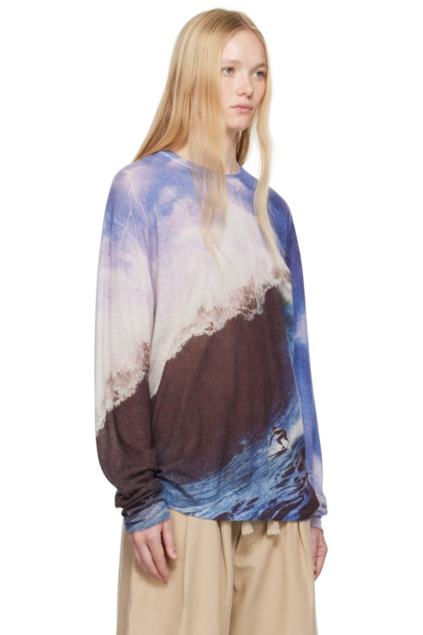 Knit nylon- and alpaca-blend sweater. Graphic printed throughout.

· Crewneck
· Dropped shoulders

Supplier color: Multi