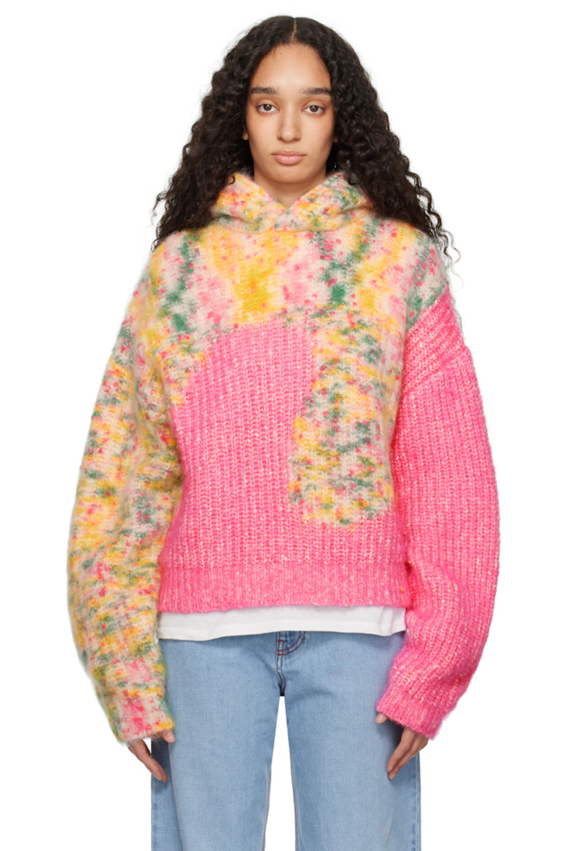 Brushed knit cotton- and wool-blend hoodie. Intarsia graphic throughout.

· Logo embroidered at hood
· Rib-knit hem and cuffs
· Dropped shoulders

Supplier color: Multi